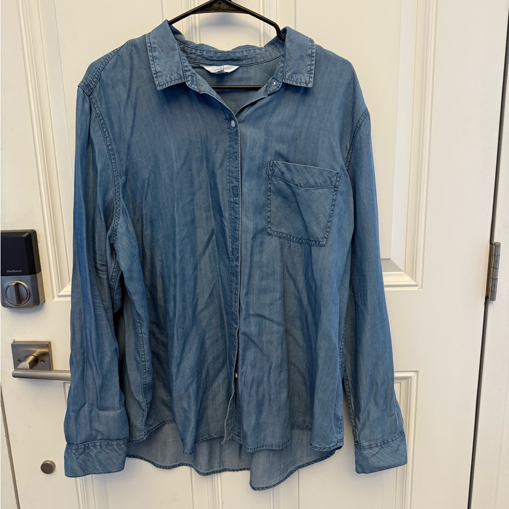 Time and Tru Light Blue Denim Shirt